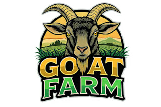 design high quality goat farm logo with my fastest delivery