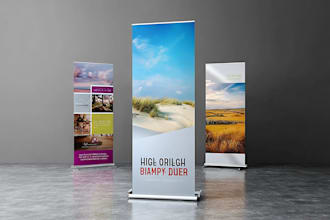 design roll up banner, retractable, pull up, pop up, signage or x banner