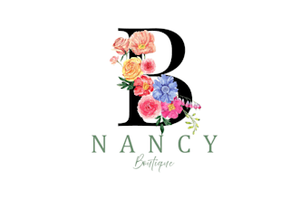 design flower letter logo