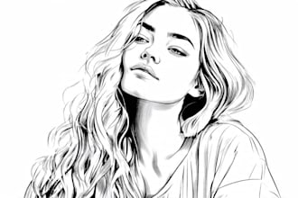 draw unique one line art, minimalist line art, vector line art illustration