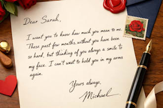 write and send a personalized emotional, romantic or formal letter in the USA