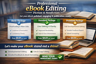 developmental editing, line, formatting, ebook editor