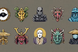 design unique vector icons, or characters