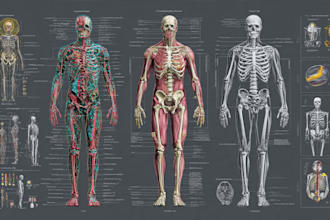 draw anatomy and medical vector illustration