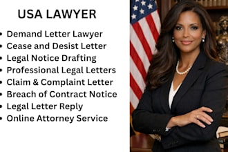 write claim and demand letter, legal notice, and reply