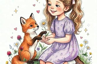 illustrate children storybook illustration watercolor