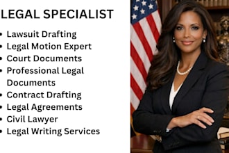 draft legal documents, lawsuits, motions, and contracts