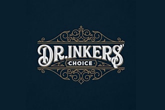 create prohibition style premium beverage mixer brand logo