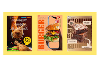 design modern restaurant menu and food flyer in canva