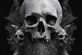 draw detailed dark art and heavy metal artwork