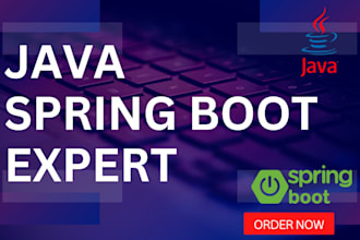develop java spring boot backend and rest apis