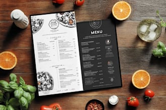 do modern restaurant menu design