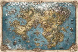 do awesome fantasy dnd map illustration