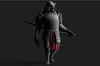 stl heroic character 3d printable model, medieval knight heroic warrior sculpt