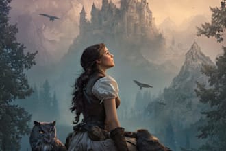 create a unique fantasy book cover fantasy book cover