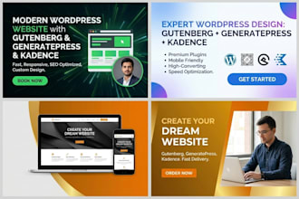 create fast wordpress website using generatepress kadence gutenberg editor