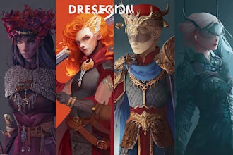 design mystical and storyrich fantasy characters for you