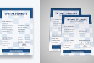 design a clean, modern, and professional flyer or poster