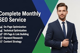 do complete monthly SEO service to rank your site on google