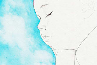 simple line portrait, minimal portrait