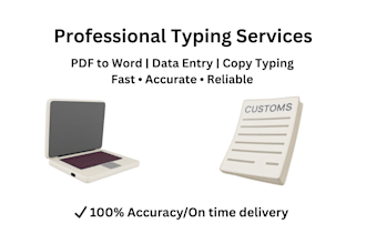 do fast and accurate typing,error correction,data entry work