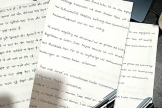sell authentic multilingual handwriting