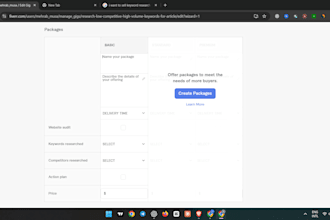 research low competitive high volume keywords for article