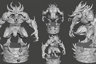sculpt custom detailed print paint 3d dnd tabletop warhammer figurine miniatures