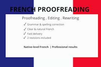 proofread and correct your french text