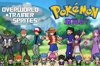 do pokémon style ow spritesheets and trainer sprites