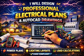 design electrical plans and autocad electrical drawings and panel schedule plan