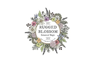 design getting lady like earthy vintage rugged blossom logo