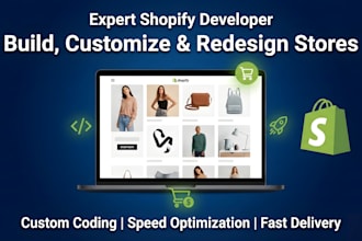 develop shopify online store website, theme, redesign, customize