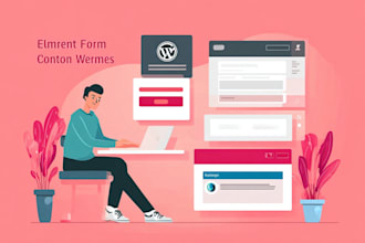 design custom contact form using elementor word press website