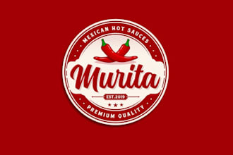 design murita hot sauces brand logo