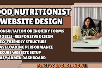 food nutritionist dietitian website nutrition coach website