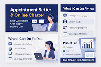 manage your leads as appointment setter and online chat