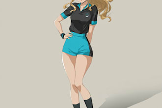 custom couple portrait one piece anime style