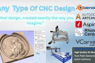 do provide expert cnc design, 3d modeling  toolpath services