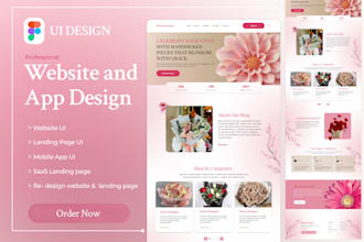 design professional UI for website, landing page and mobile app