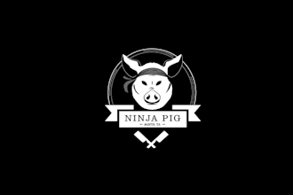 make t shirt brand logo with smoked pork food truck in texas