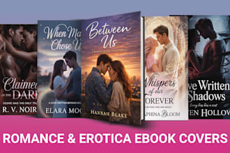 design a professional romance or erotica book cover for amazon KDP