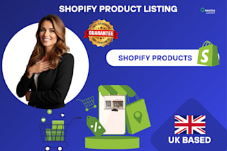 do a shopify listing and data entry