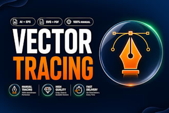 redraw, vectorize and convert logo to vector