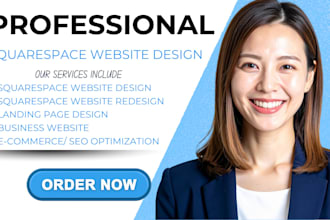 design or redesign squarespace website, and integrate your website using API
