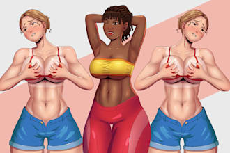 draw anime art for you nsfw or sfw