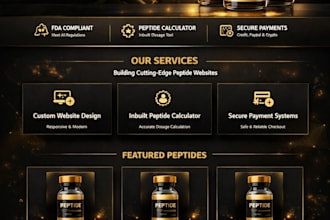 build fda compliant peptide or research peptide website