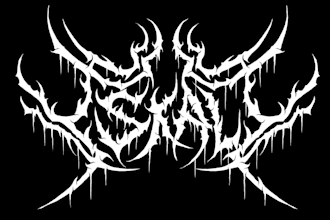 design grind, deathcore, death, heavy, and black metal logo