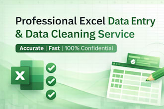 do excel data entry data cleaning and sales expense tracking