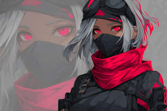 design custom anime pngtuber model for streaming